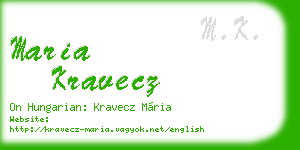 maria kravecz business card